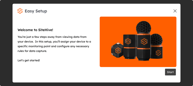 The Easy Setup wizard showing its guided steps.