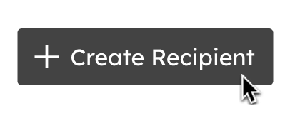 The Create Recipient form with its fields matching the steps below.